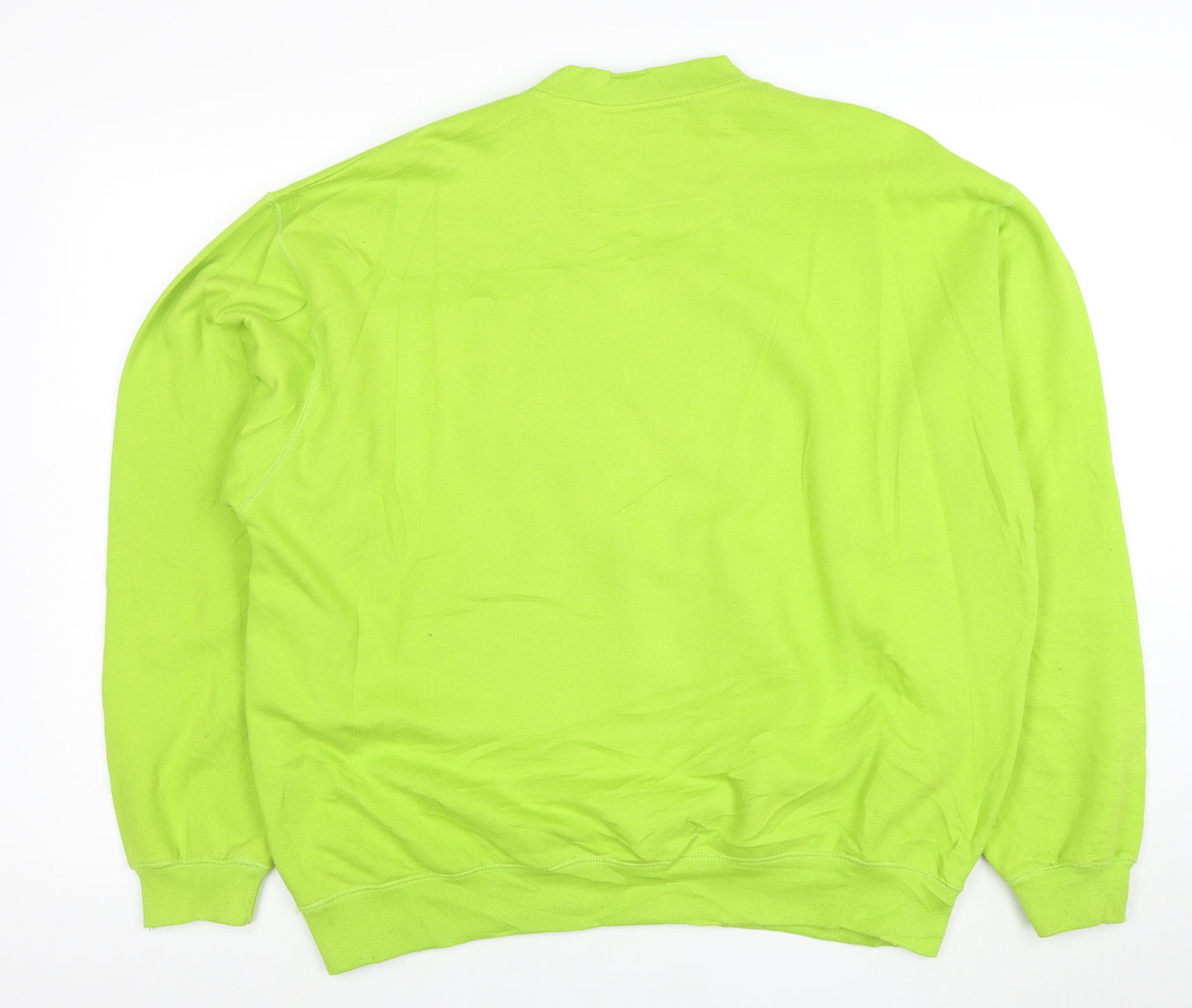 Reebok Men's Green Pullover Sweatshirt L Retro Sports Logo
