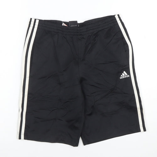 Adidas Boys Black Performance Essentials Athletic Shorts 11-12 Years M