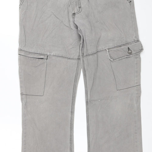 Lee Womens Grey Cargo Slim Fit Jeans Size 16