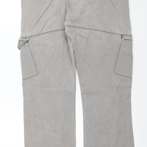 Lee Womens Grey Cargo Slim Fit Jeans Size 16