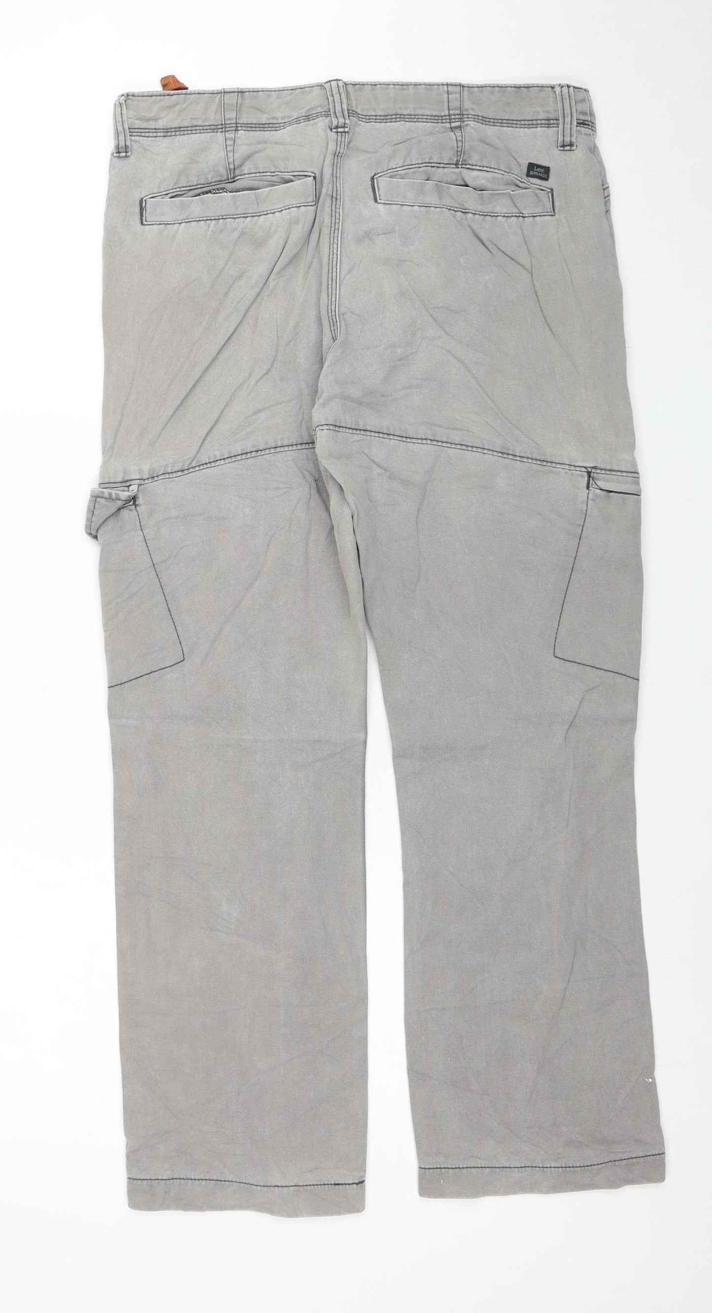 Lee Womens Grey Cargo Slim Fit Jeans Size 16