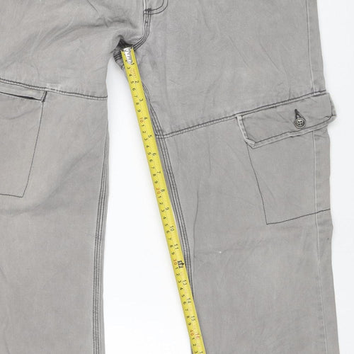 Lee Womens Grey Cargo Slim Fit Jeans Size 16