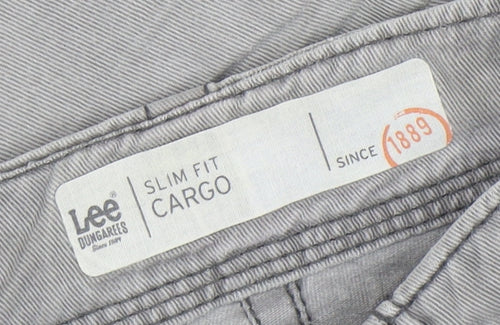 Lee Womens Grey Cargo Slim Fit Jeans Size 16