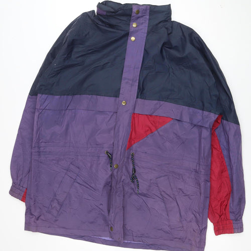 Millers Mens Navy Purple Red X-Large Windbreaker Waterproof Jacket