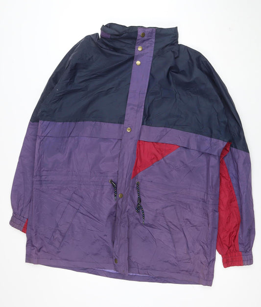 Millers Mens Navy Purple Red X-Large Windbreaker Waterproof Jacket
