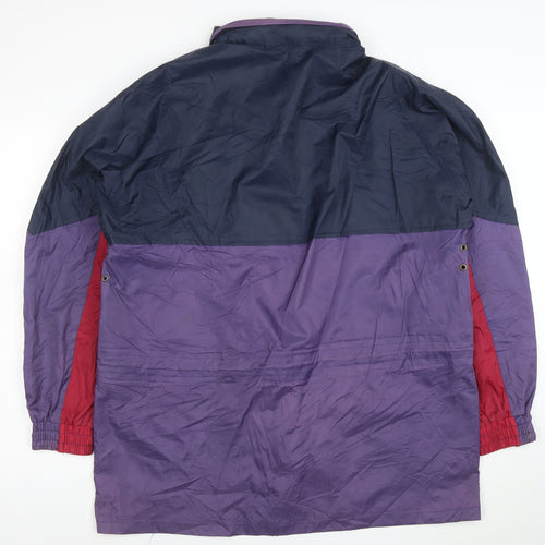 Millers Mens Navy Purple Red X-Large Windbreaker Waterproof Jacket