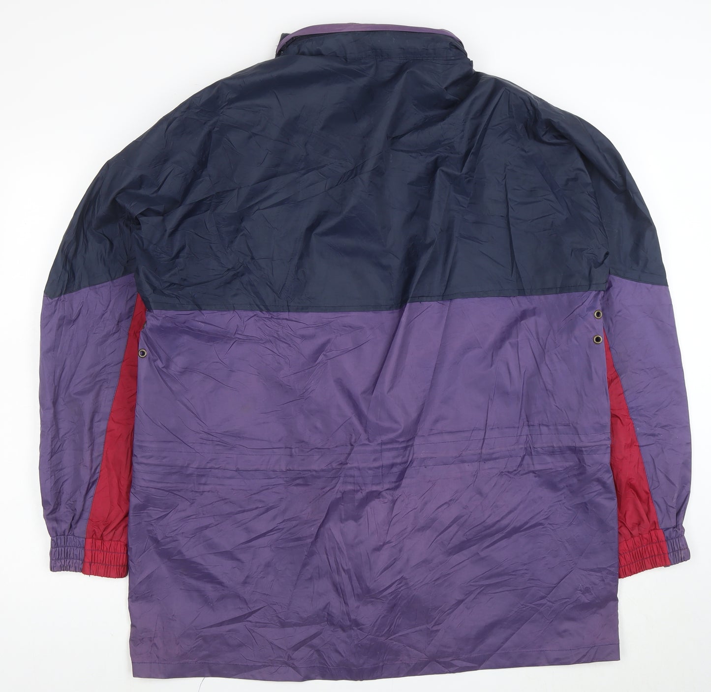Millers Mens Navy Purple Red X-Large Windbreaker Waterproof Jacket