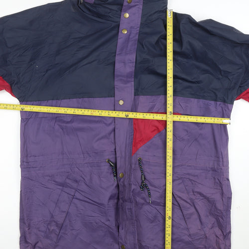Millers Mens Navy Purple Red X-Large Windbreaker Waterproof Jacket
