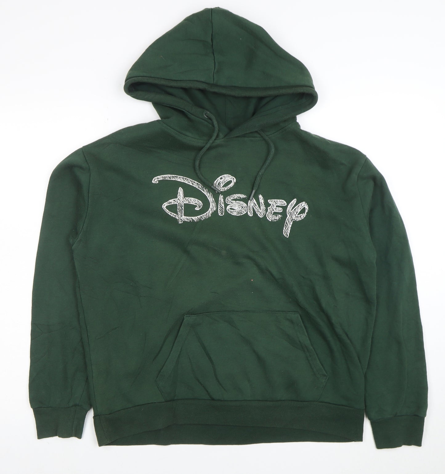 Disney Women's Green Pullover Hoodie Size S 10/12 Hooded Graphic Print