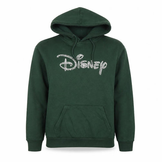 Front view of Disney Women's Green Pullover Hoodie, size S, 10/12 Hooded Graphic Print