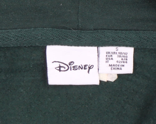 Disney Women's Green Pullover Hoodie Size S 10/12 Hooded Graphic Print