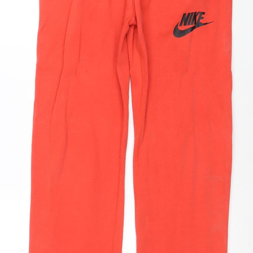 Nike Men's Red Jogger Sweatpants Size S Regular Fit Cotton Blend