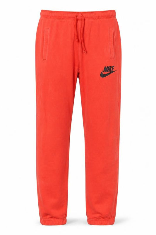 Front view of Nike Men's Red Jogger Sweatpants, size S, Regular Fit Cotton Blend