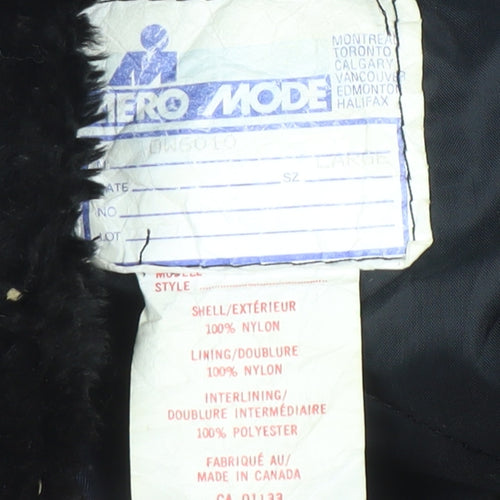 Aero Mode Mens Blue Pepsi Bomber Jacket L Nylon Vintage Workwear