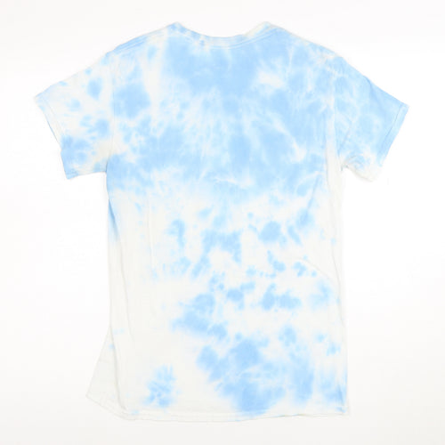 Poetic Justice Men's Blue Tie-Dye Graphic T-Shirt Size S
