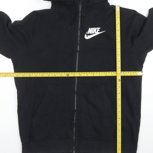 Nike Men's Black Full Zip Hoodie M Fleece Sweatshirt