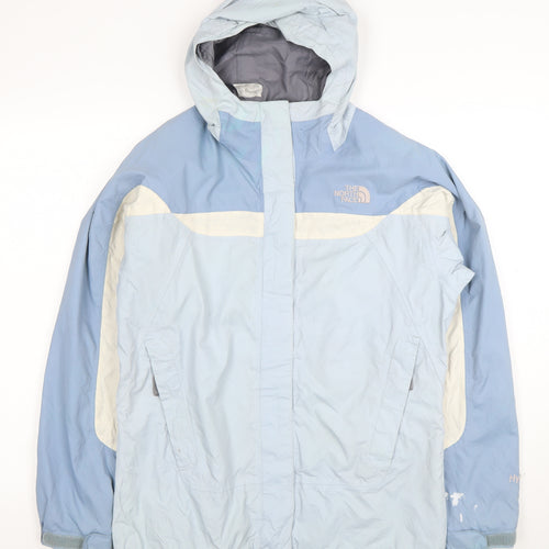 The North Face Girls Blue XL Waterproof Hooded Rain Coat Jacket