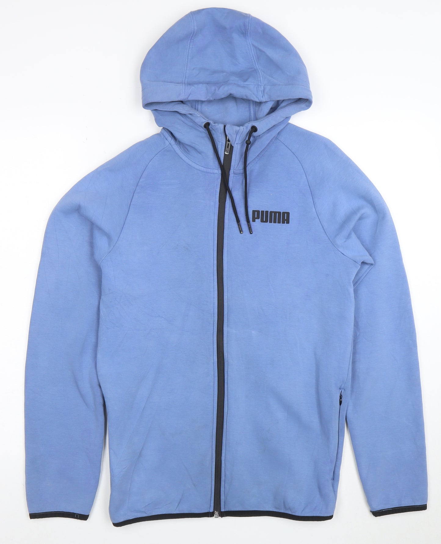 Puma Men's Blue Full Zip Hoodie S Regular Fit Sportswear