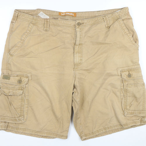Lee Dungarees Men's Beige Cargo Shorts Size L Cotton Canvas