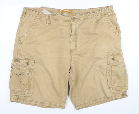 Lee Dungarees Men's Beige Cargo Shorts Size L Cotton Canvas
