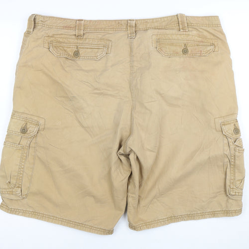 Lee Dungarees Men's Beige Cargo Shorts Size L Cotton Canvas