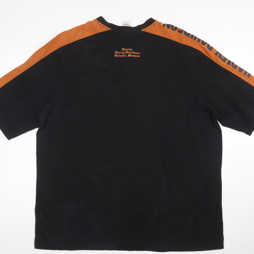 Harley-Davidson Men’s Black 2XL Henley Biker T-Shirt