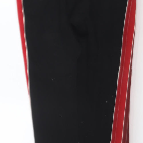 H&M Men Black Red Side Stripe Jogger Trousers M