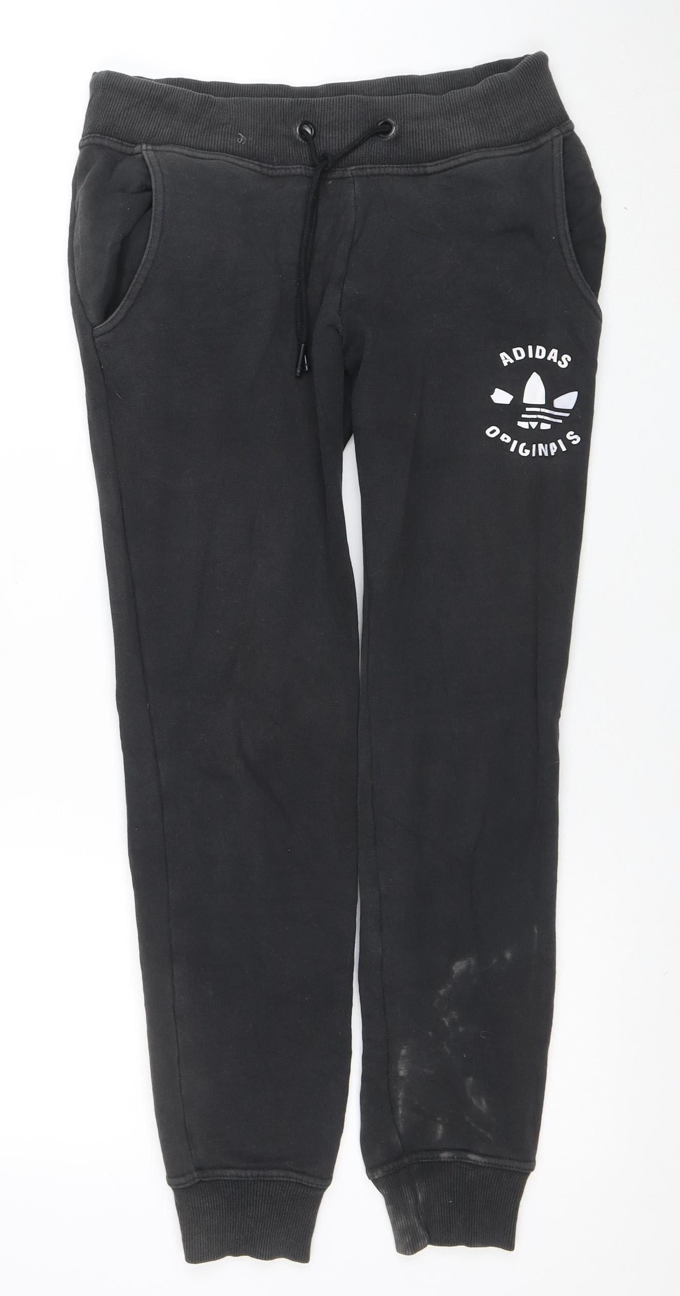 Adidas Women’s Black XS Jogger Sweatpants Tapered Fleece