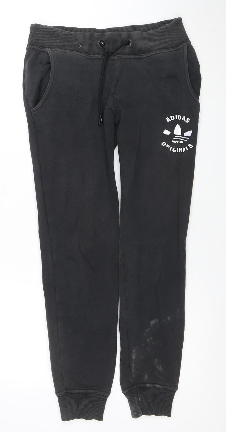 Adidas Women’s Black XS Jogger Sweatpants Tapered Fleece