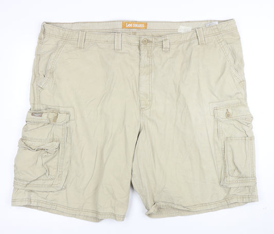 Lee Dungarees Men's Beige Cargo Shorts Size 50 Cotton Casual