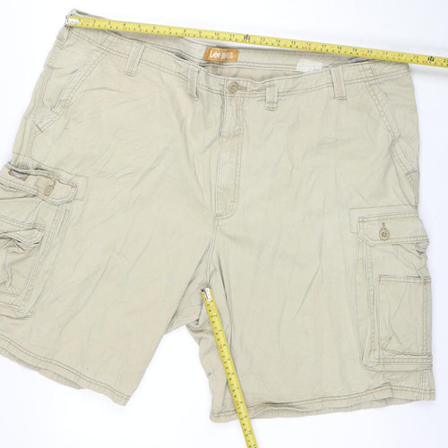 Lee Dungarees Men's Beige Cargo Shorts Size 50 Cotton Casual