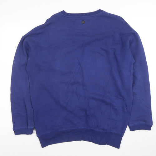 Lee Men’s Blue Graphic Worker Sweatshirt S Pullover Crew Neck