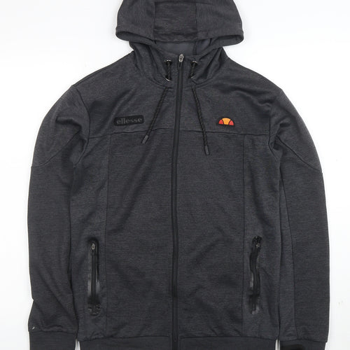 Ellesse Men's Grey XS Full Zip Hoodie with Logo Detail
