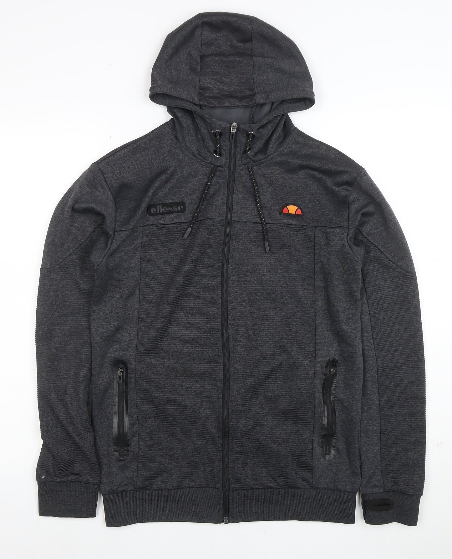 Ellesse Men's Grey XS Full Zip Hoodie with Logo Detail