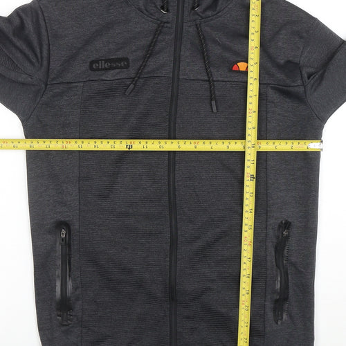 Ellesse Men's Grey XS Full Zip Hoodie with Logo Detail