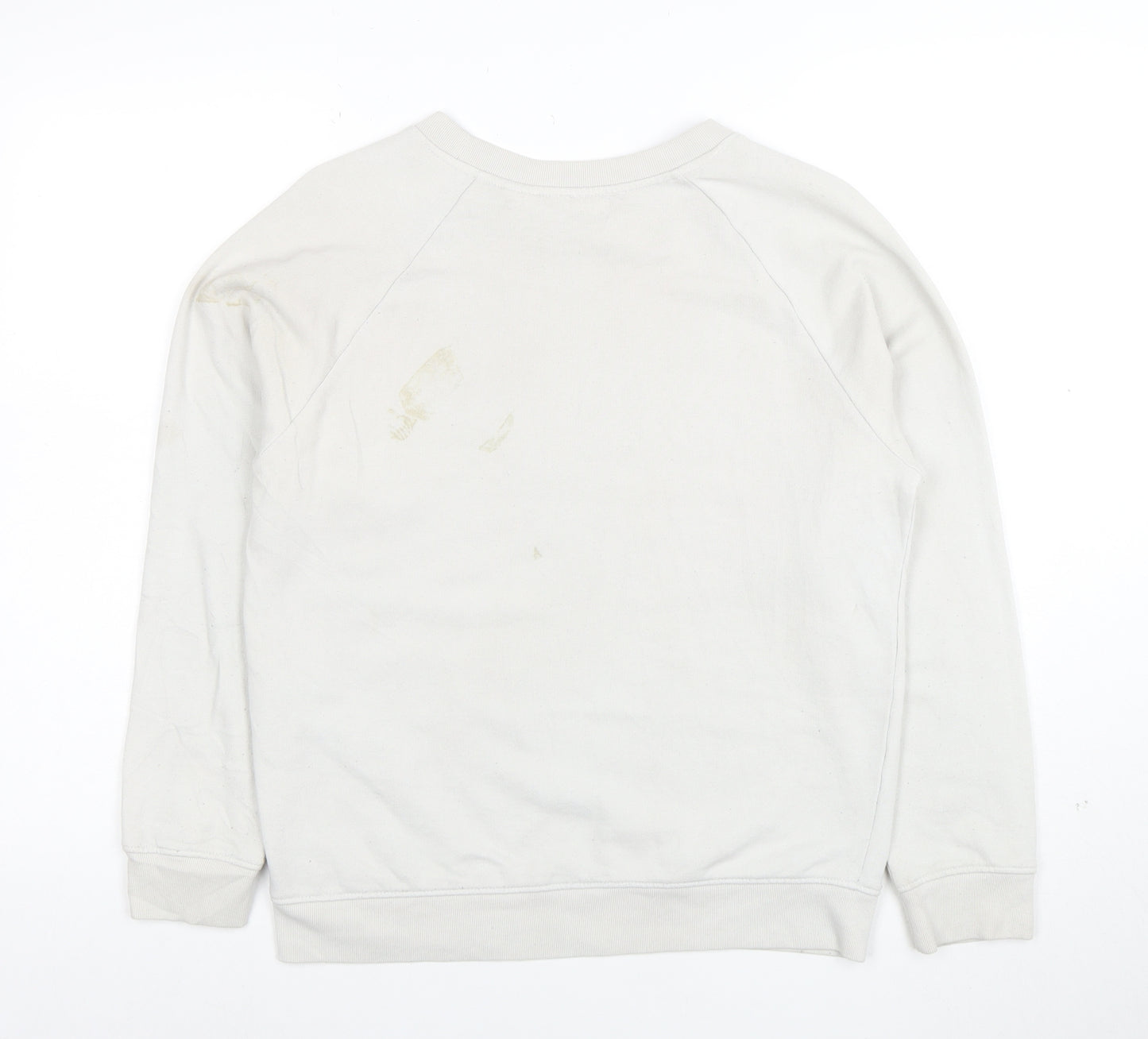 Levi's Womens White XS Pullover Sweatshirt Logo Cotton Blend