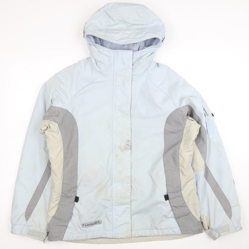 Columbia Women’s Blue Hooded Ski Jacket Size 18/20 Waterproof Lined