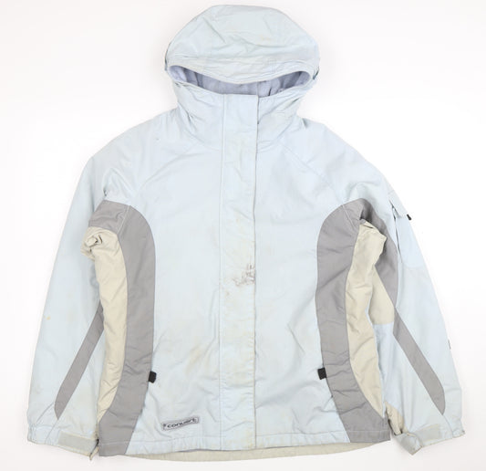 Columbia Women’s Blue Hooded Ski Jacket Size 18/20 Waterproof Lined