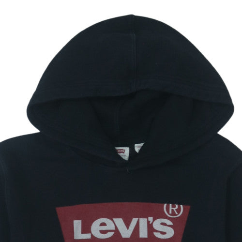 Levi's Men's Black Pullover Hoodie M Logo Fleece Sweatshirt