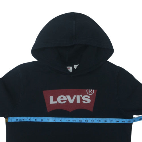 Levi's Men's Black Pullover Hoodie M Logo Fleece Sweatshirt