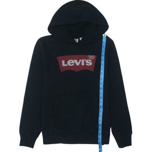 Levi's Men's Black Pullover Hoodie M Logo Fleece Sweatshirt