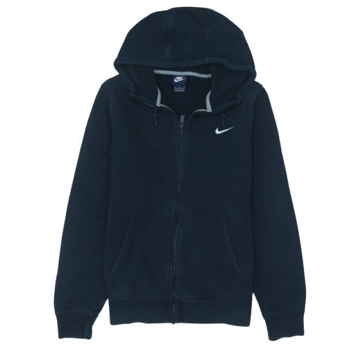 Nike Men's Black Full Zip Hoodie Medium Cotton Blend