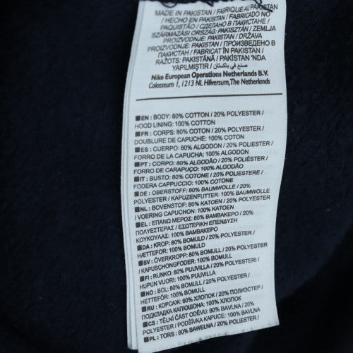 Nike Men's Black Full Zip Hoodie Medium Cotton Blend