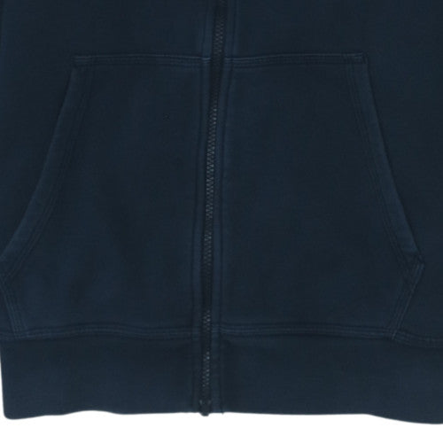 Nike Men's Black Full Zip Hoodie Medium Cotton Blend