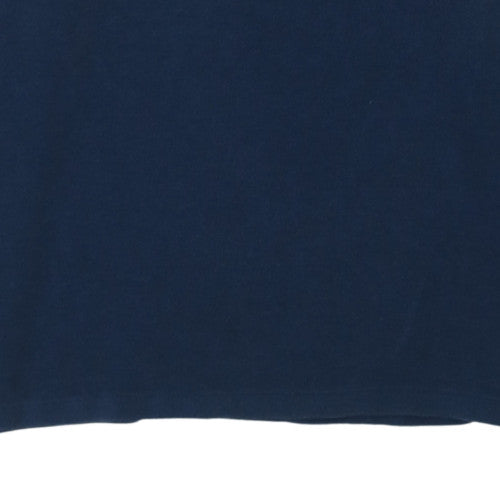 Ralph Lauren Men Blue 1/2 Zip Cotton Knit Sweatshirt L
