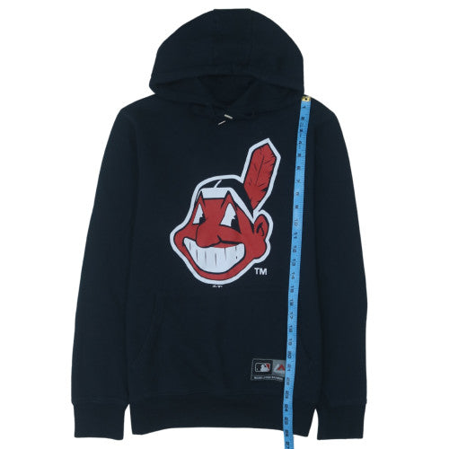 Majestic Mens Black M Pullover Hoodie Sweatshirt Graphic Baseball Logo