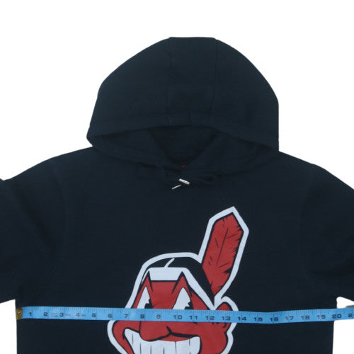 Majestic Mens Black M Pullover Hoodie Sweatshirt Graphic Baseball Logo