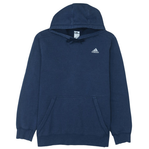 Adidas Men’s Blue Pullover Hoodie Size L Regular Fit Fleece