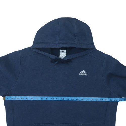 Adidas Men’s Blue Pullover Hoodie Size L Regular Fit Fleece