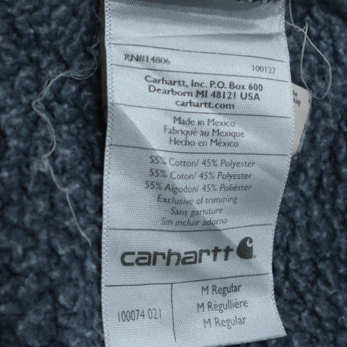 Carhartt Men's Blue Pullover Hoodie M Regular Fit Fleece Logo